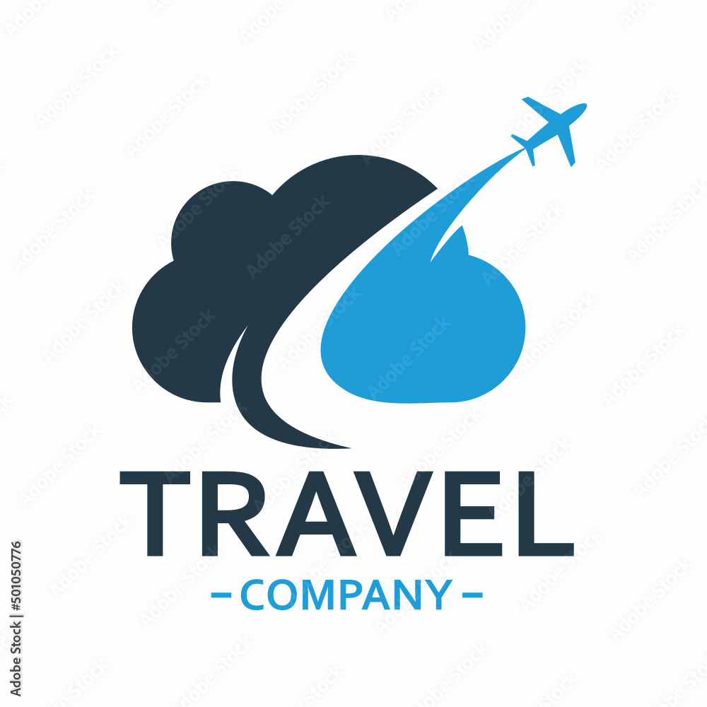 Sticker travel abstract logo