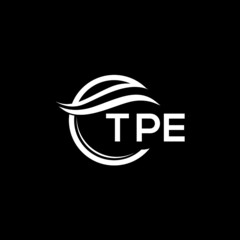 TPE letter logo design on black background. TPE  creative initials letter logo concept. TPE letter design.
