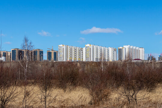 New Buildings In Krasnoyarsk, View From Tatyshev Island