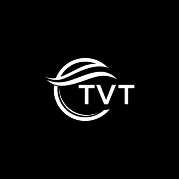 TVT letter logo design on black background. TVT  creative initials letter logo concept. TVT letter design.