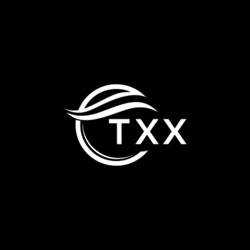TXX letter logo design on black background. TXX  creative initials letter logo concept. TXX letter design.