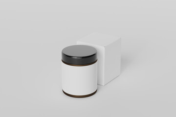 Amber Glass Cosmetic Container