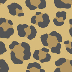 Abstract modern leopard seamless pattern. Animals trendy background. Red and black decorative vector stock illustration for print, card, postcard, fabric, textile. Modern ornament of stylized skin