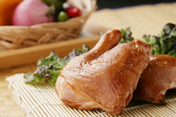Smoked chicken leg
