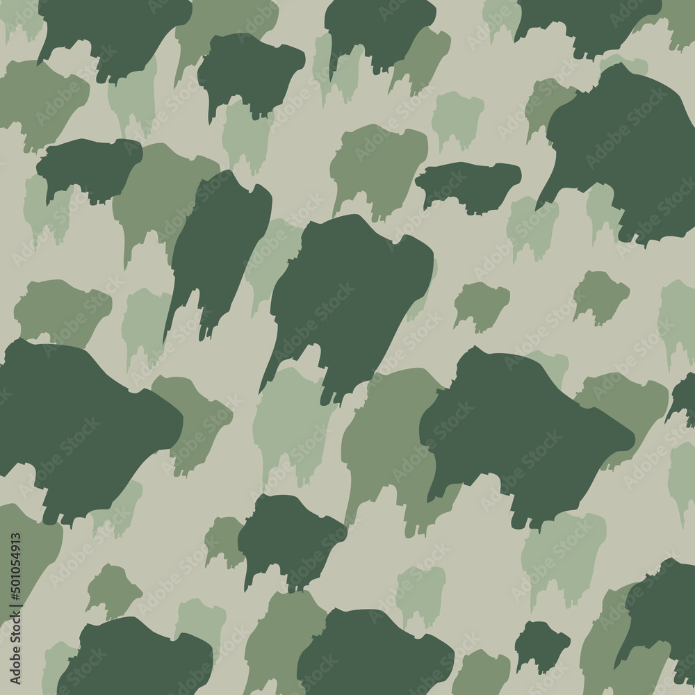 Sticker abstract art us camouflage pattern army background