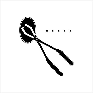 recommend clip art: Campfire Tongs Icon, Object Grip, Lift Tool
