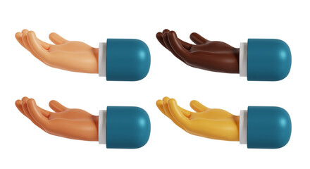 3d hands open gesture collection