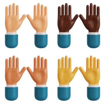 3d Hands Praise Gesture Collection