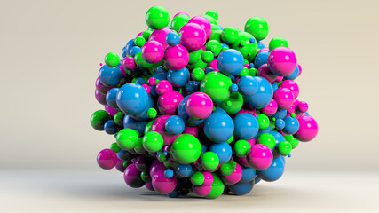 Abstract Illustration of Colorful Balls on bright background