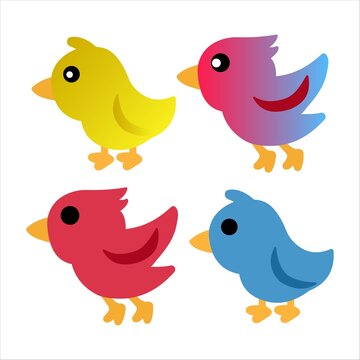 Bird icon vector cartoon illustration isolated on white background