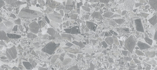 Terrazzo flooring vector seamless pattern. Texture of classic italian type of floor in Venetian style composed of natural stone, granite, quartz, marble,