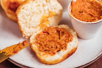 Spread called Ajvar from red peppers and eggplants