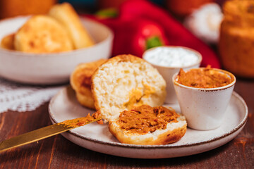 Spread called Ajvar from red peppers and eggplants