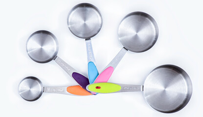 Measuring Cups and Spoons, on a white background.