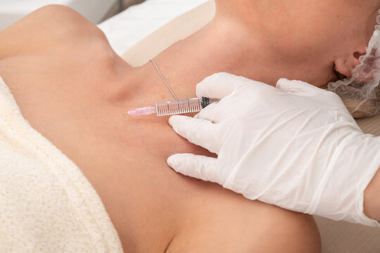 Mesotherapy is a popular cosmetic procedure that helps to rejuvenate the delicate skin of the neck and d&eacute;collet&eacute;. The impact of vitamin cocktails, compiled by a doctor, taking into account the conditi