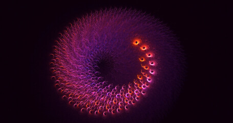 3D rendering abstract circle light background