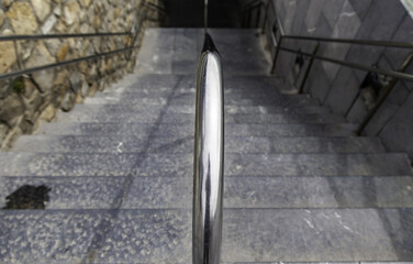 Railing on a staircase