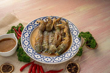 Korean Soy Sauce Pickled Mantis shrimps, Fresh Mantis shrimps marinated in a mild soy sauce, Gejang...