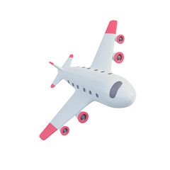 Passenger plane flying in the air. Holiday travel idea.3D Rendering.