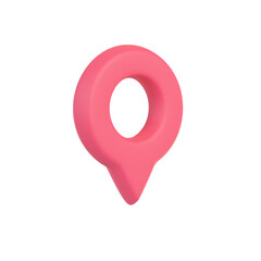 Location pin collection Red pointer icon for pin on the map to show the location.3d illustration.