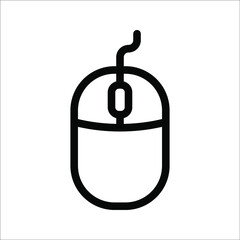 Obraz premium computer mouse icon, on a white background.