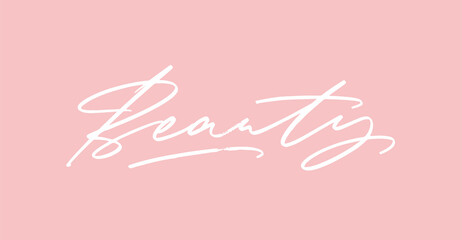 Beauty Logo Hand Lettering Writing Modern Calligraphy