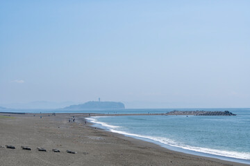 神奈川県茅ヶ崎海岸の風景