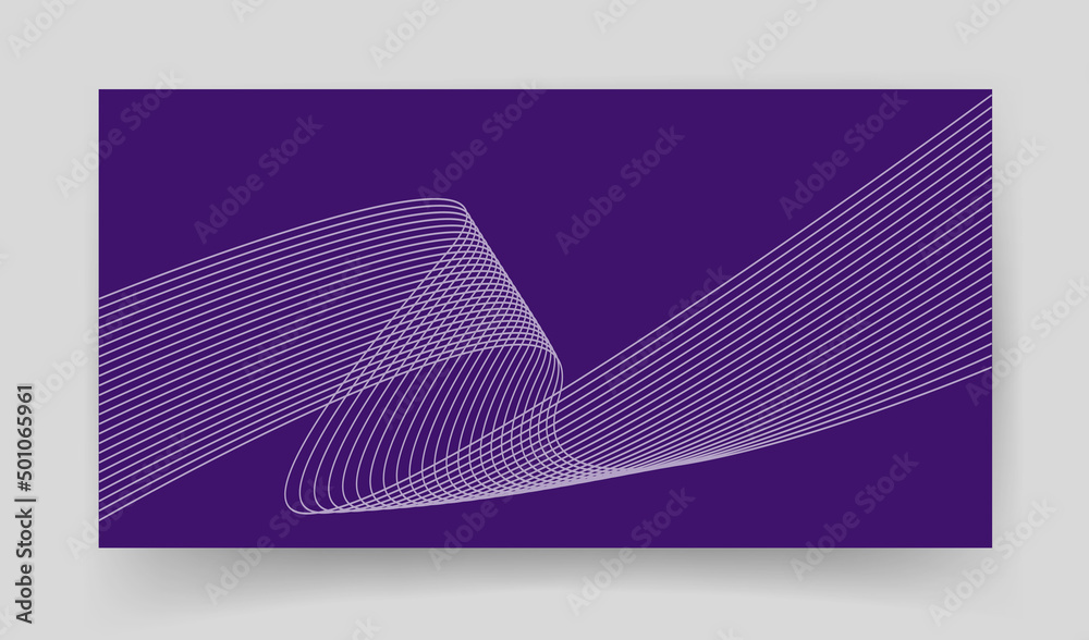Aufkleber Curve line wave vector element abstract background design, dynamic flow effect pattern as digital energy stream modern graphic illustration, concept or technology clean creative futuristic liquid card