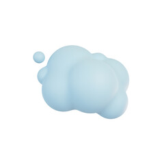 fluffy clouds in the sky. 3D illustration.