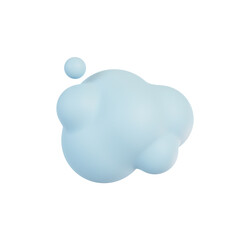 fluffy clouds in the sky. 3D illustration.