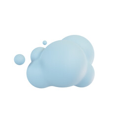 fluffy clouds in the sky. 3D illustration.