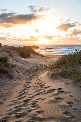 Sunset from Playa de Jarubio, Fuerteventura, Spain.