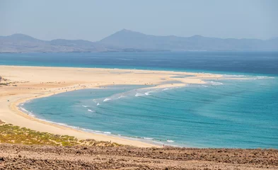 Foto op Plexiglas Sotavento Beach, Fuerteventura, Canarische Eilanden Sotavento strand in Costa Calma, Fuerteventura, Spanje