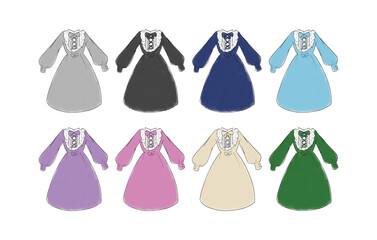 ワンピースのイラストセット