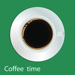 Drinks and beverages concepts, Coffee icon. Coffee time
