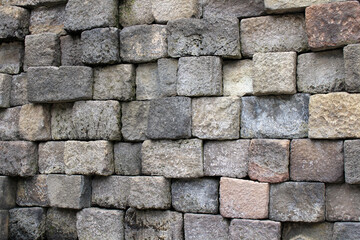 The wall arrangement of Borobudur Buddhist temple