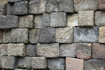 The wall arrangement of Borobudur Buddhist temple
