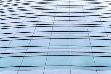 Low angle view of a building with tinted glass in Silicon Valley, San Jose, California