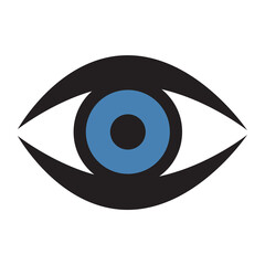 Obraz premium Close-up of a blue eye. Vector illustration.