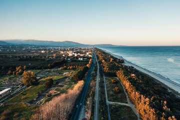 Locri city on the coast of the Mediterranean Sea in Calabria