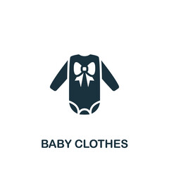 Baby Clothes icon. Monochrome simple Baby icon for templates, web design and infographics