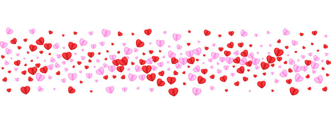 Tender Heart Background White Vector. Happy Backdrop Confetti. Red Elegant Texture. Fond Confetti Amour Illustration. Violet Wedding Frame.