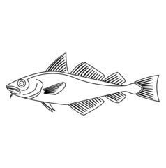 Simple icon vector illustration of salmon fish symbol