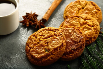 Homemade oven fresh baked spicy masala cookies.
