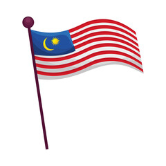 malaysia flag in pole