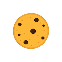 Cookie logo design. Cookie vector on white background. Cookie chocolate chip.
