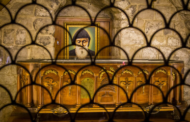 Saint Charbel Church of Anaya Lebanon - obrazy, fototapety, plakaty