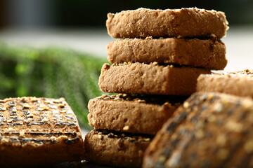 Chocolate cookies. homemade fresh baked sugar free biscuits.