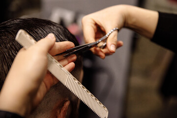.men's haircut hairdresser barbershop professional haircut