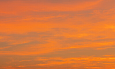 view of the fiery beautiful sunset during the fall evening. beautiful colors of the sky